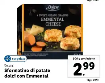Lidl Sformatino di patate dolci con Emmental 300 g confezione offerta