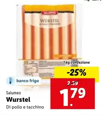 Salumeo Wurstel 1 kg confezione