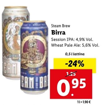 Lidl Steam Brew Birra 0,5 l lattina offerta