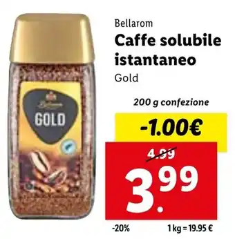 Lidl Bellarom Caffe solubile istantaneo Gold 200 g confezione offerta