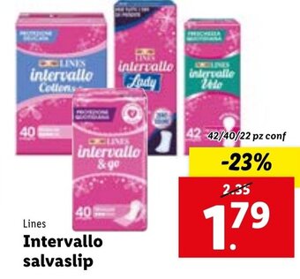 Lines Intervallo salvaslip 42/40/22 pz conf