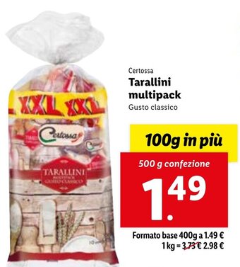 Certossa Tarallini multipack 500 g confezione