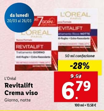 L'Oreal Revitalift Crema viso 50 ml confezione