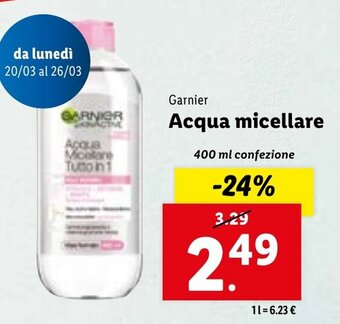 Garnier Acqua micellare 400 ml confezione