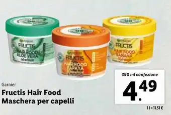 Garnier Fructis Hair Food Maschera per capelli 390 ml confezione