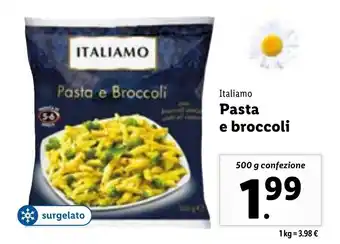 Lidl Italiano Pasta e broccoli 500 g confezione offerta