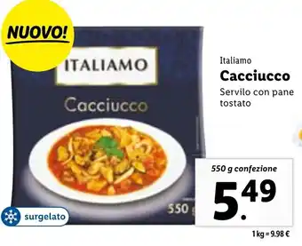 Lidl Italiano Cacciucco 550 g confezione offerta