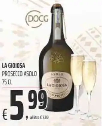 Coop La Gioiosa Prosecco Asolo 75 cl offerta