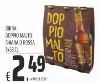 Coop Coop Doppio Malto Birra Chiara o Rossa 3x33 cl offerta