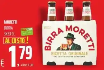 Coop Moretti Birra 3x33 cl offerta