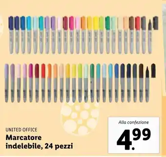 Lidl United Office Marcatore indelebile 24 pezzi offerta