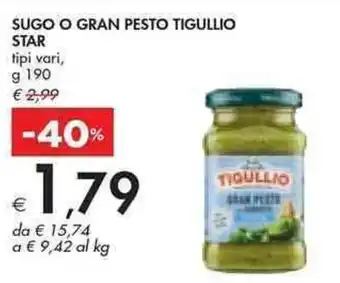 Bennet Star Sugo o Gran Pesto Tigullio Tipi Vari, g 190 offerta