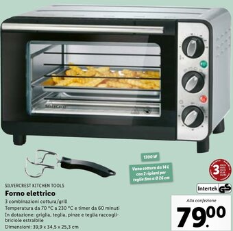 Lidl Silvercrest Kitchen Tools Forno elettrico offerta