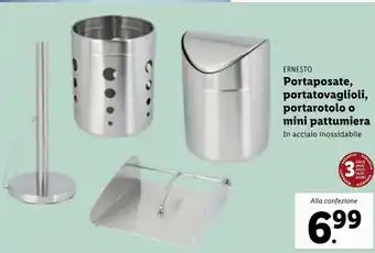 Lidl Ernesto Portaposate portatovaglioli, portarotolo o mini pattumiera offerta