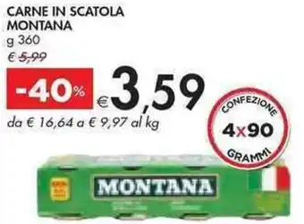 Bennet Montana Carne In Scatola g 360 offerta