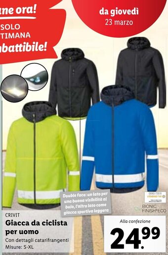 Lidl Crivit Giacca da ciclista per uomo S-XL offerta