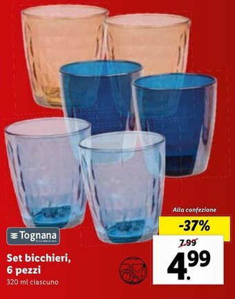 Lidl Set bicchieri 6 pezzi offerta