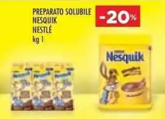 Bennet Nestlé Nesquik Preparato Solubile kg 1 offerta
