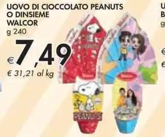Bennet Walcor Uovo di Cioccolato Peanuts o Dinsieme g 240 offerta