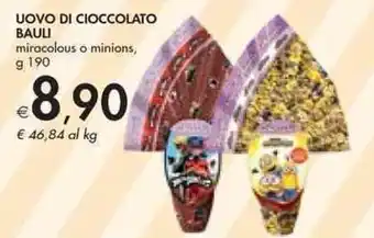 Bennet Bauli Uovo di CIoccolato Miraculous o Minions g 190 offerta
