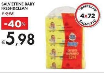 Bennet Fresh & Clean Salviettine Baby offerta