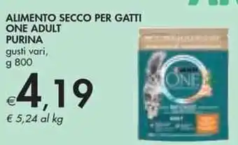 Bennet Purina One Adult Alimento Secco Per Gatti Gusti Vari, g 800 offerta