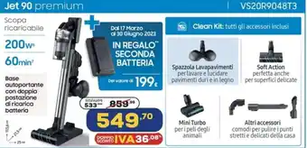 Euronics Jet 90 Premium Scopa ricaricabile 200W offerta