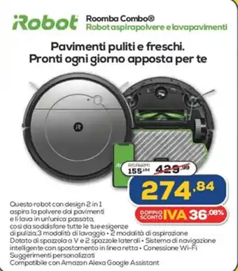 Roomba Combo® Robot aspirapolvere e lavapavimenti