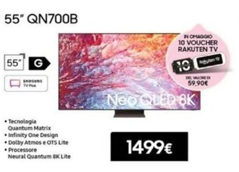 Euronics Samsung 55" QN700B offerta