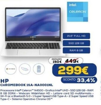 Euronics HP Chromebook 15A-NA0001NL offerta