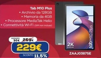 Euronics Lenovo Tab M10 Plus offerta