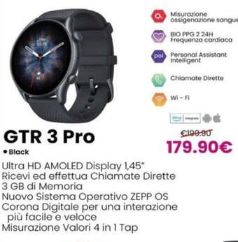 Euronics Amazfit GTR 3 Pro offerta