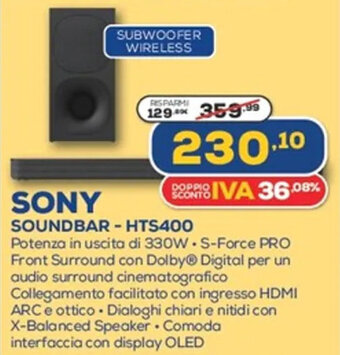Sony Soundbar HTS400
