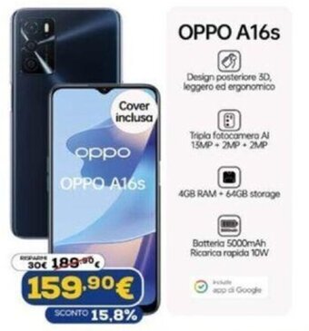 Euronics Oppo A16s offerta