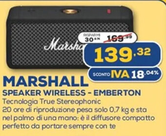 Marshall Speaker Wireless Emberton