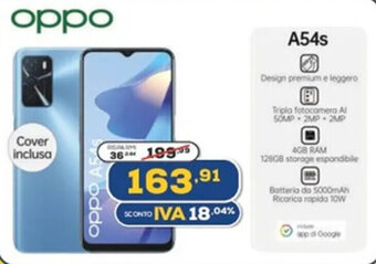 Euronics oppo A54s offerta