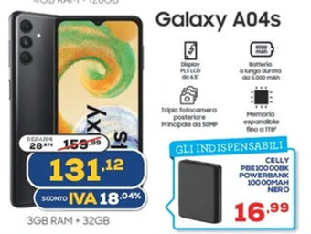 Euronics Galaxy A04s offerta