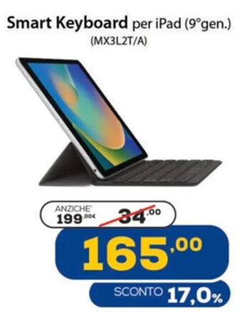 Euronics Smart Keyboard per iPad 9°gen offerta