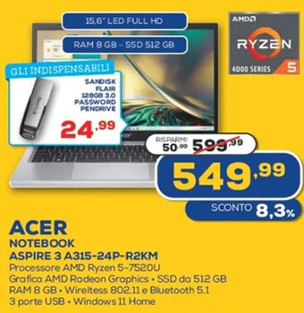 Acer Notebook Aspire 3 A315 24P R2KM