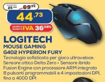 Logitech Mouse Gaming G402 Hyperion Fury