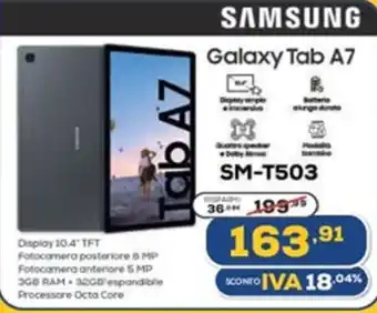 Euronics Samsung Galaxy Tab A7 offerta