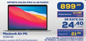 Euronics MacBook Air m1 256GB offerta