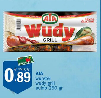 AIA wurstel wudy grill suino 250 gr