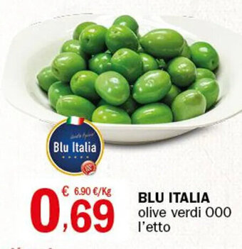 Crai Blu Italia olive verdi 000 l'etto offerta