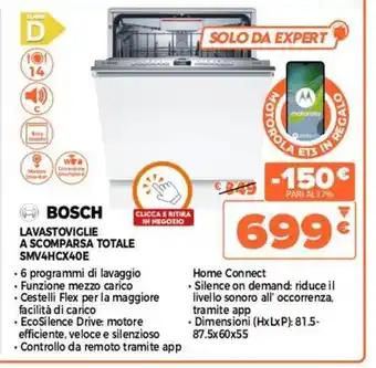 Bosch Lavastoviglie A Scomparsa Totale SMV4HCX40E