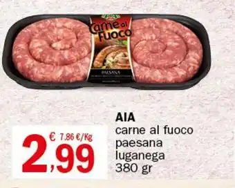 AIA carne al fuoco paesana luganega 380 gr