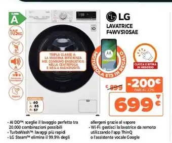 LG Lavatrice F4WV510SAE