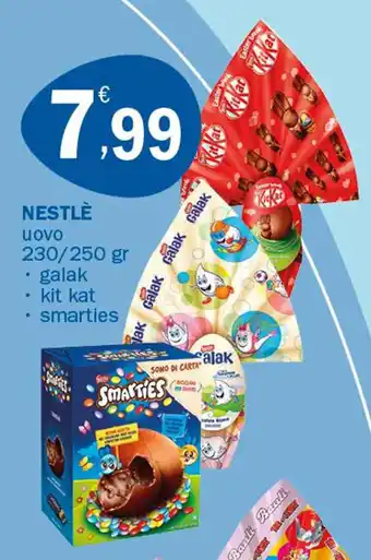 Crai Nestlè uovo 230/250 gr galak/kitkat/smarties offerta