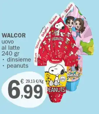 Crai Walcor uovo al latte dinsieme/peanuts 240 gr offerta