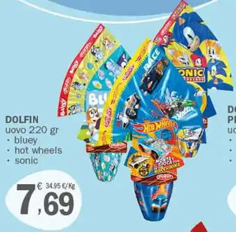 Crai Dolfin uovo bluey/hot wheel/sonic 220 gr offerta